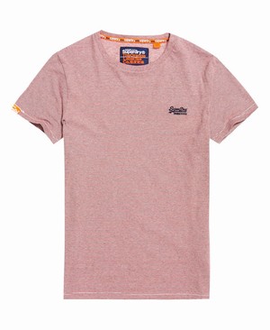 Superdry Orange Label Vintage Embroidery Férfi Pólók Piros | HMFBJ2061